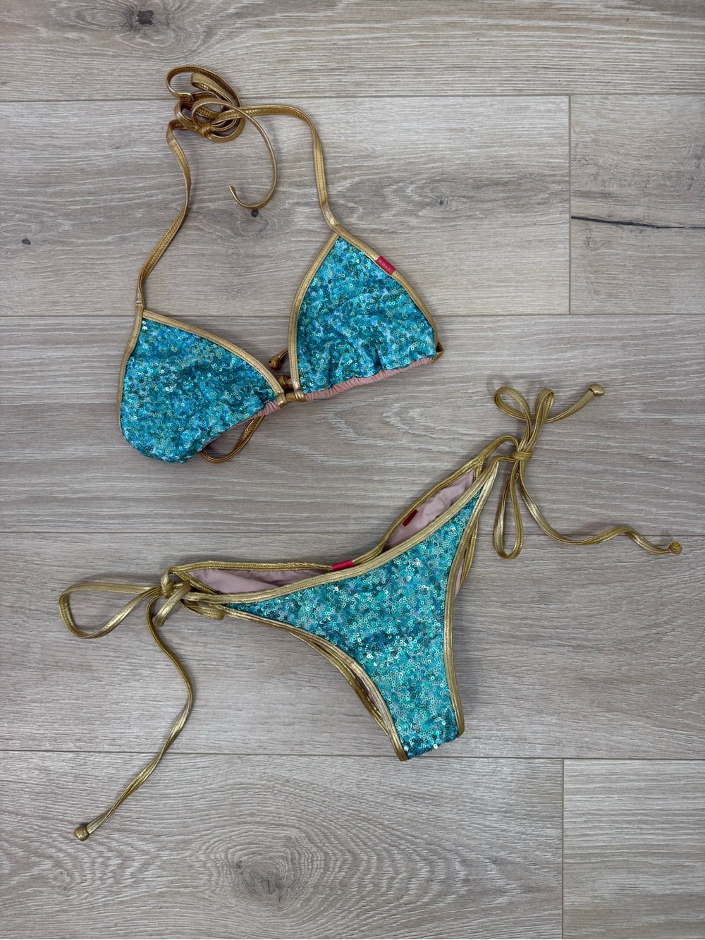 DOLL Swimwear Blue Sequin Bikini